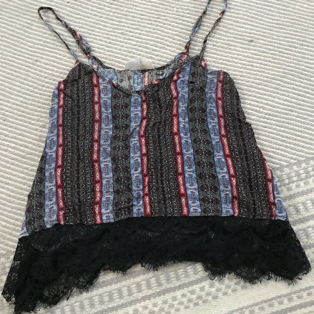 Abercrombie floral lace colorful tank top
